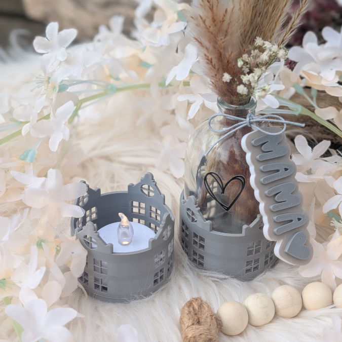 STL 3D Druck Datei Häuserkranz Hauskranz Windlicht LED Teelicht für Windlichtgläser 3D-Druck Datei – Bild 7