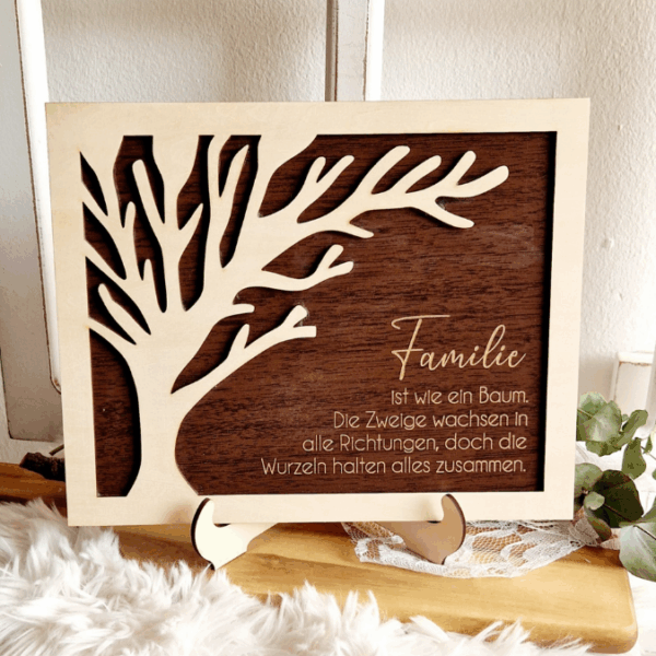 SVG Laserdatei Bild Aufsteller Familienbild mit Ständer Bilderrahmen 3d effekt 2 lagig Mama Muttertag Vatertag Mama Papa Oma Opa SVG Datei – Bild 14