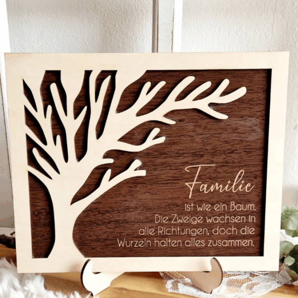 SVG Laserdatei Bild Aufsteller Familienbild mit Ständer Bilderrahmen 3d effekt 2 lagig Mama Muttertag Vatertag Mama Papa Oma Opa SVG Datei – Bild 4