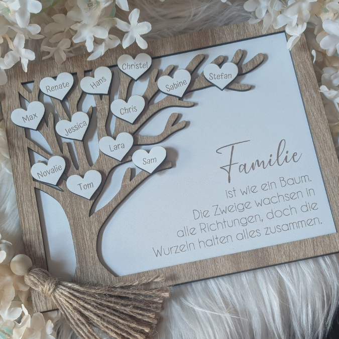 SVG Laserdatei Bild Aufsteller Familienbild mit Ständer Bilderrahmen 3d effekt 2 lagig Mama Muttertag Vatertag Mama Papa Oma Opa SVG Datei – Bild 15