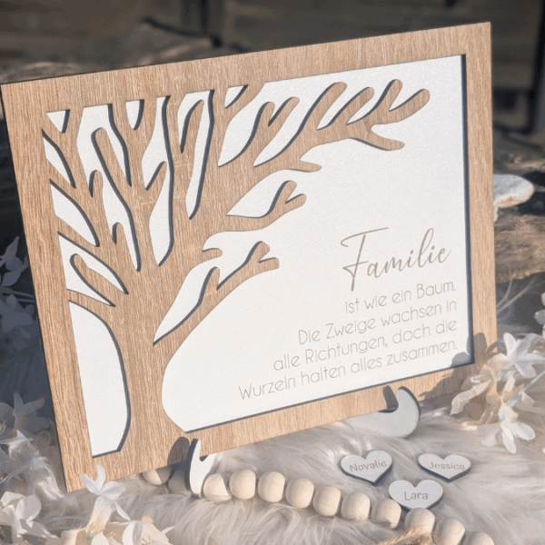 SVG Laserdatei Bild Aufsteller Familienbild mit Ständer Bilderrahmen 3d effekt 2 lagig Mama Muttertag Vatertag Mama Papa Oma Opa SVG Datei – Bild 5