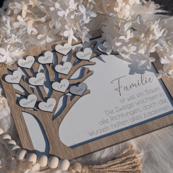 SVG Laserdatei Bild Aufsteller Familienbild mit Ständer Bilderrahmen 3d effekt 2 lagig Mama Muttertag Vatertag Mama Papa Oma Opa SVG Datei – Bild 6