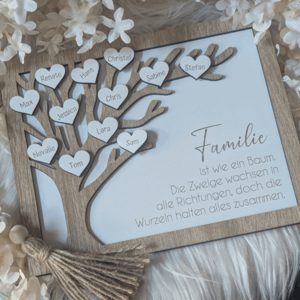 SVG Laserdatei Bild Aufsteller Familienbild mit Ständer Bilderrahmen 3d effekt 2 lagig Mama Muttertag Vatertag Mama Papa Oma Opa SVG Datei – Bild 7