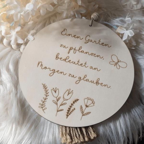 SVG Laserdatei Holzscheiben Garten Gartenliebe Blumen Gravur SVG Datei – Bild 12