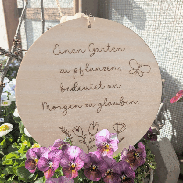 SVG Laserdatei Holzscheiben Garten Gartenliebe Blumen Gravur SVG Datei – Bild 17
