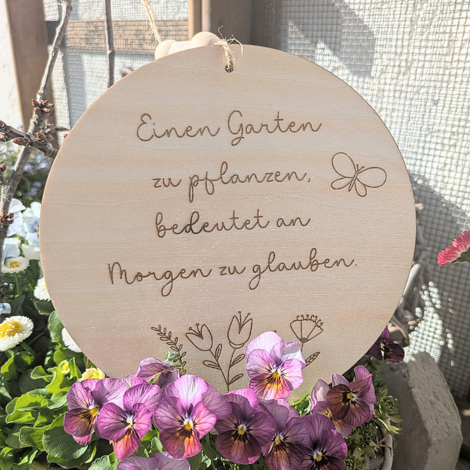SVG Laserdatei Holzscheiben Garten Gartenliebe Blumen Gravur SVG Datei – Bild 17
