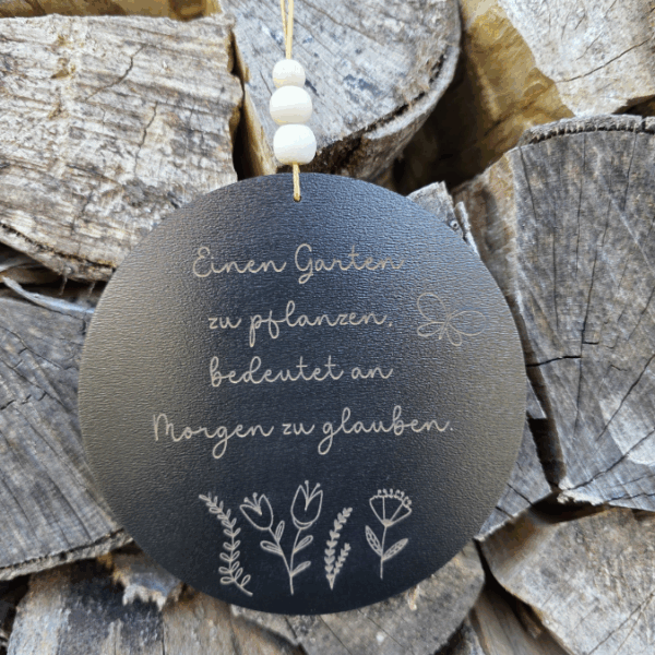 SVG Laserdatei Holzscheiben Garten Gartenliebe Blumen Gravur SVG Datei – Bild 3
