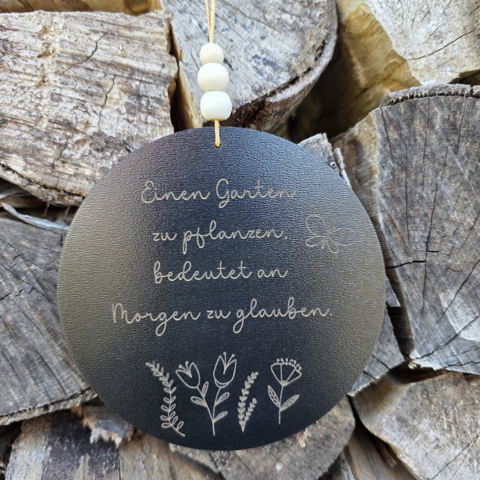 SVG Laserdatei Holzscheiben Garten Gartenliebe Blumen Gravur SVG Datei – Bild 3