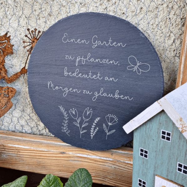 SVG Laserdatei Holzscheiben Garten Gartenliebe Blumen Gravur SVG Datei – Bild 7