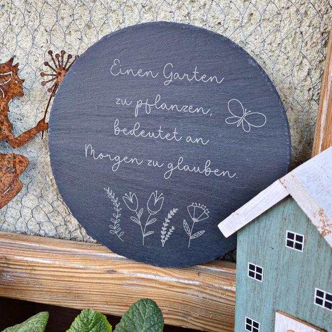 SVG Laserdatei Holzscheiben Garten Gartenliebe Blumen Gravur SVG Datei – Bild 7