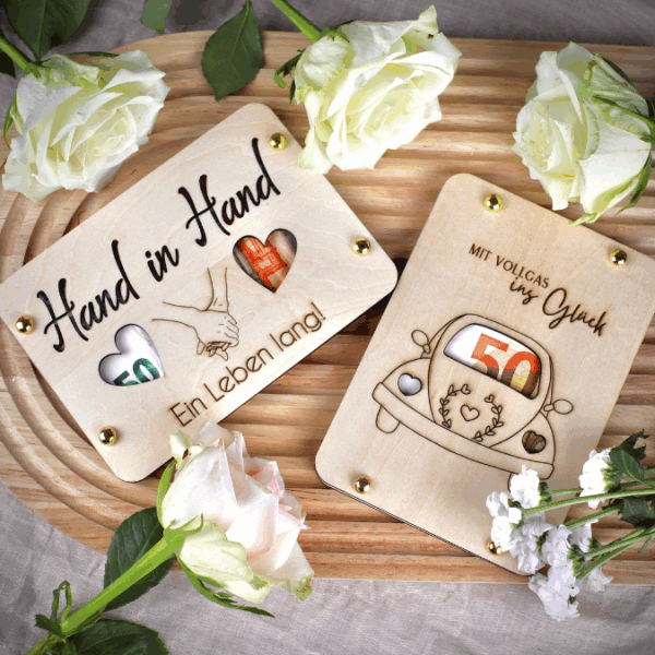 SVG Laserdatei Hochzeit Geldgeschenk Verpackung für Geld 5 Designs Gutscheinkarten SVG-Datei – Bild 17