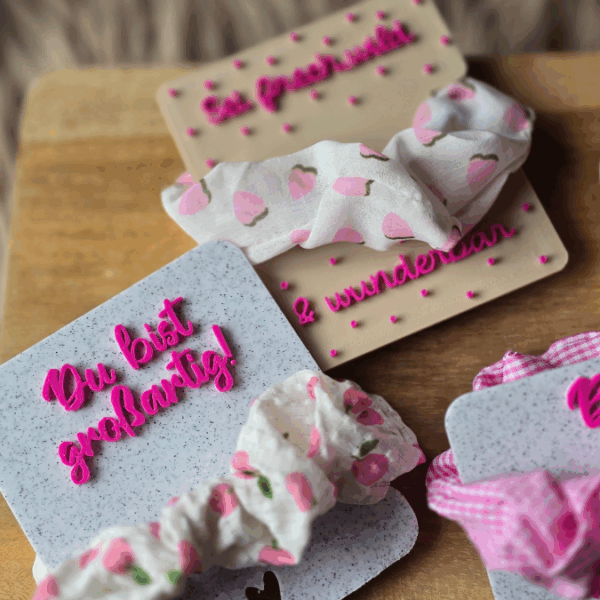 STL 3D Druck Datei 5er Set Scrunchie Halter für Haargummis Mädchen3D-Druck Datei Scrunchies – Bild 8