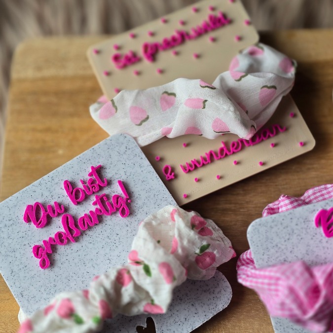 STL 3D Druck Datei 5er Set Scrunchie Halter für Haargummis Mädchen3D-Druck Datei Scrunchies – Bild 8