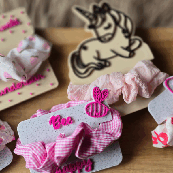 STL 3D Druck Datei 5er Set Scrunchie Halter für Haargummis Mädchen3D-Druck Datei Scrunchies – Bild 9