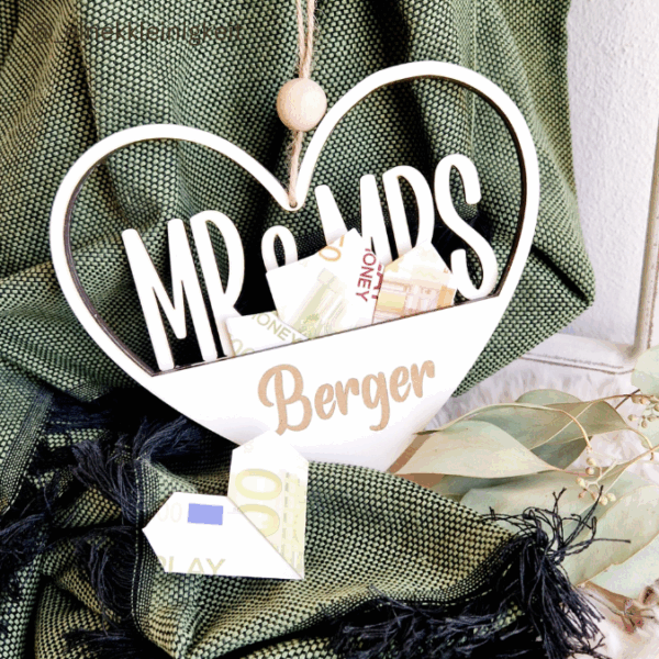 8 Designs Herzen zum Aufhängen und füllen mit Blumen oder Geld Hochzeit Muttertag Dankeschön Freundschaft Mama Oma Danke SVG Laserdatei Lasercut – Bild 7
