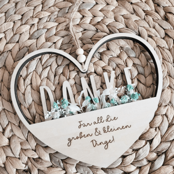 8 Designs Herzen zum Aufhängen und füllen mit Blumen oder Geld Hochzeit Muttertag Dankeschön Freundschaft Mama Oma Danke SVG Laserdatei Lasercut – Bild 9