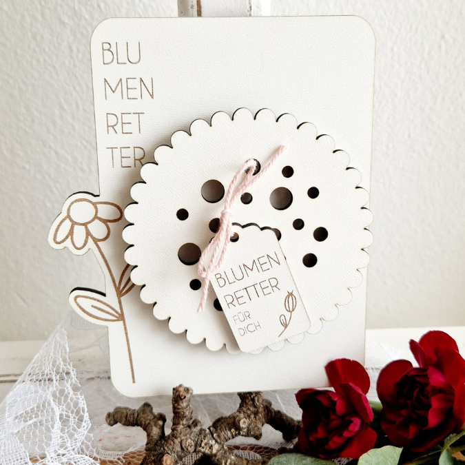 SVG Laserdatei BLUMENRETTER inkl Verpackung und Geschenkanhänger Blumenliebe Geschenkidee Laser SVG Datei – Bild 24