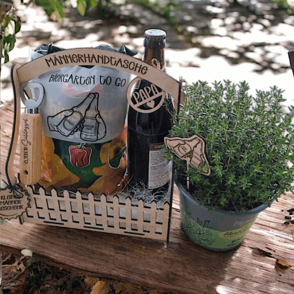 3 mm und 4 mm BIERGARTEN Kräutergarten Männer Geschenkbox Geschenkkorb Geschenk Vatertag Opa Mann SVG Laserdatei Laserfile Lasercut – Bild 19