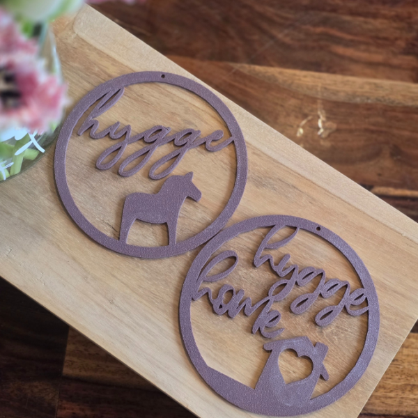 STL 3D Druck Datei Kränze 2er Hygge Dala Hyggehome Kranz Anhänger Deko Geschenkidee 3D-Druck Datei – Bild 3