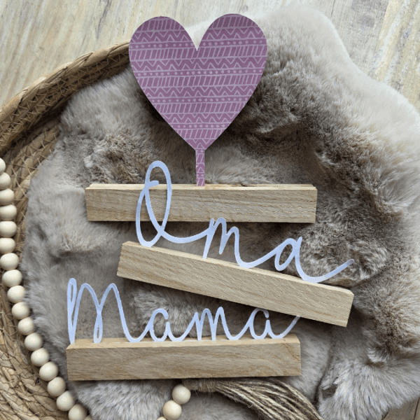 SVG Laserdatei Klötzchenschriftzug Mama Oma inkl Steckern Muttertag Mutterliebe SVG Datei – Bild 10