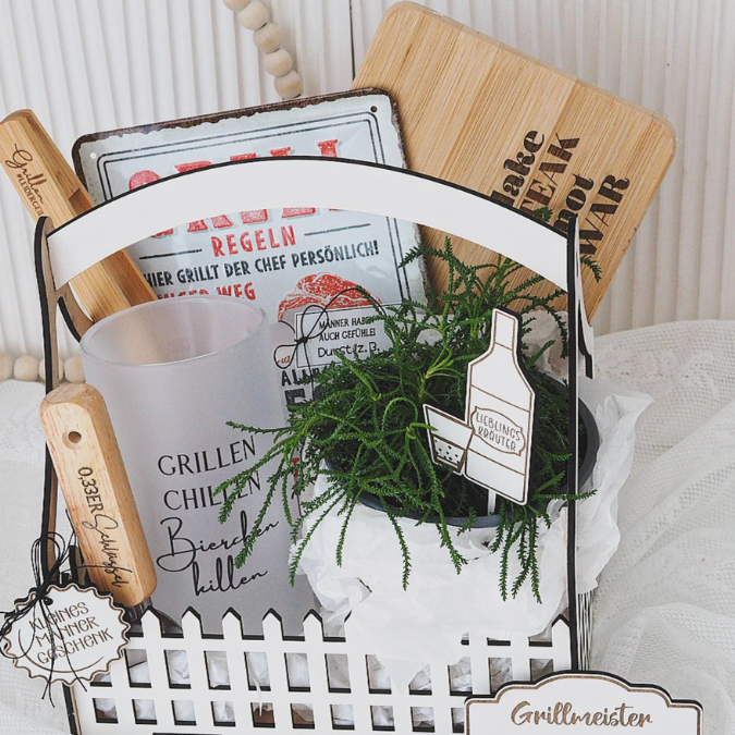 3 mm und 4 mm BIERGARTEN Kräutergarten Männer Geschenkbox Geschenkkorb Geschenk Vatertag Opa Mann SVG Laserdatei Laserfile Lasercut – Bild 6
