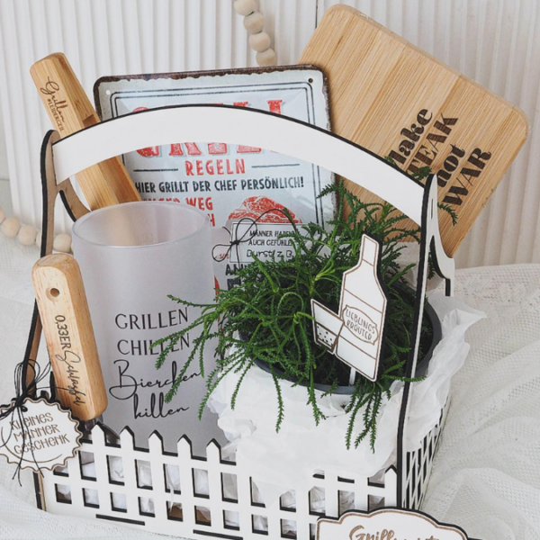 3 mm und 4 mm BIERGARTEN Kräutergarten Männer Geschenkbox Geschenkkorb Geschenk Vatertag Opa Mann SVG Laserdatei Laserfile Lasercut – Bild 8