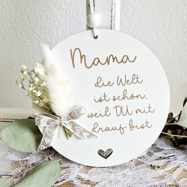 SVG Laserdatei Holzscheiben 4er Set Blumen Beste Mama Muttertag Mutterliebe SVG Datei – Bild 20