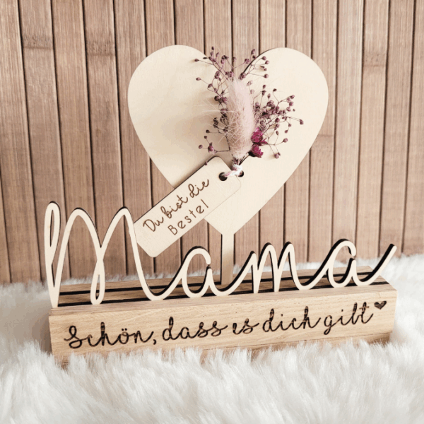 SVG Laserdatei Klötzchenschriftzug Mama Oma inkl Steckern Muttertag Mutterliebe SVG Datei – Bild 17