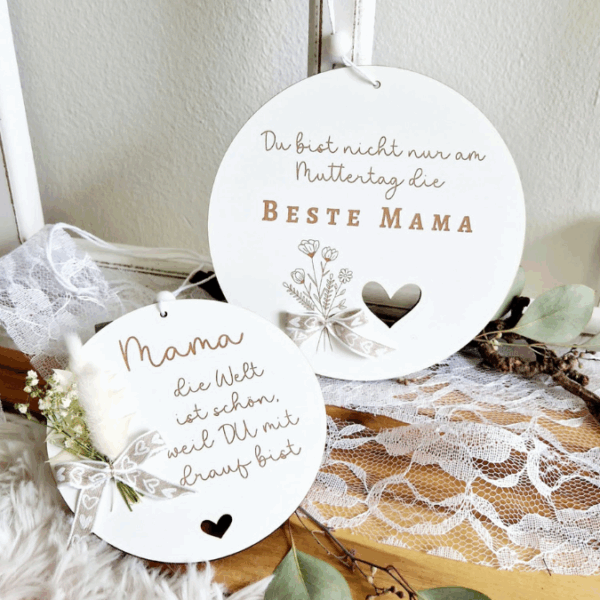 SVG Laserdatei Holzscheiben 4er Set Blumen Beste Mama Muttertag Mutterliebe SVG Datei – Bild 19
