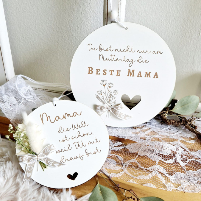 SVG Laserdatei Holzscheiben 4er Set Blumen Beste Mama Muttertag Mutterliebe SVG Datei – Bild 19