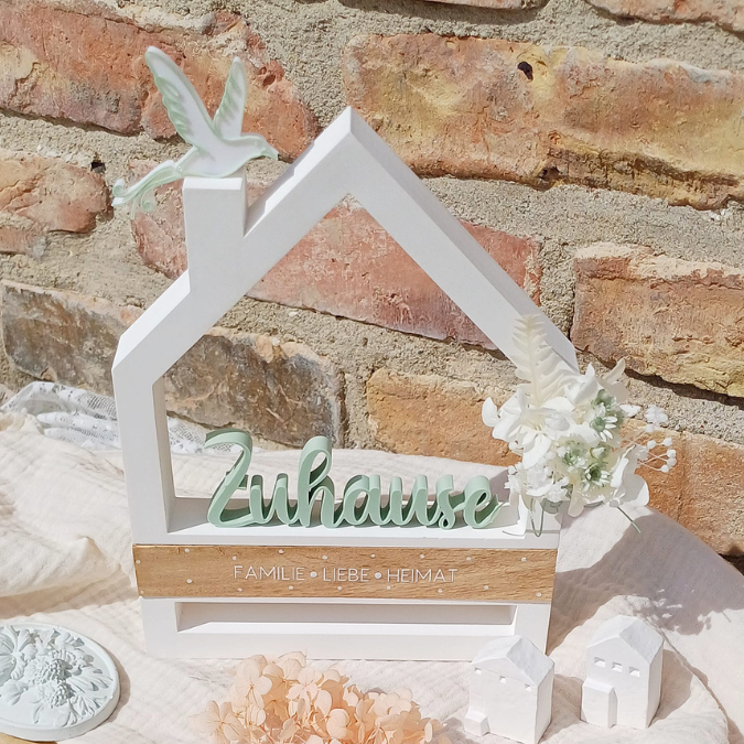 STL 3D Druck Datei Aufsteller Schriftzüge zum stellen Eingangsbereich "Home Zuhause Heimat" 3D-Druck Datei – Bild 2