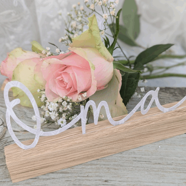 SVG Laserdatei Klötzchenschriftzug Mama Oma inkl Steckern Muttertag Mutterliebe SVG Datei – Bild 3