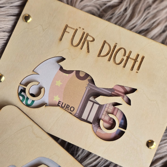 SVG Laserdatei Männer Geldgeschenk Verpackung für Geld 7 Designs Gutscheinkarten Vatertag Angeln Motorrad Auto Bier Hammer SVG-Datei – Bild 6