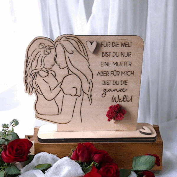 SVG Laserdatei Aufsteller 3mm und 4mm Mutter und Tochter Muttertag Mutterliebe SVG Datei – Bild 6