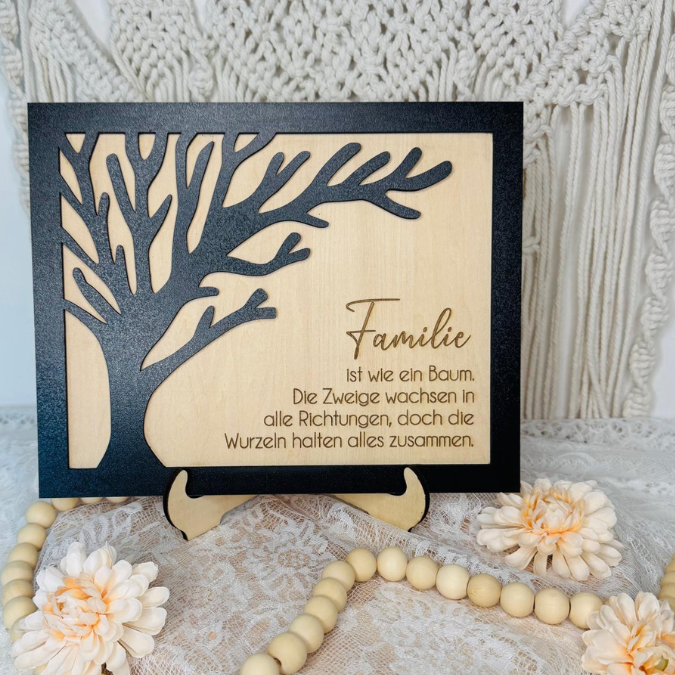 SVG Laserdatei Bild Aufsteller Familienbild mit Ständer Bilderrahmen 3d effekt 2 lagig Mama Muttertag Vatertag Mama Papa Oma Opa SVG Datei – Bild 5