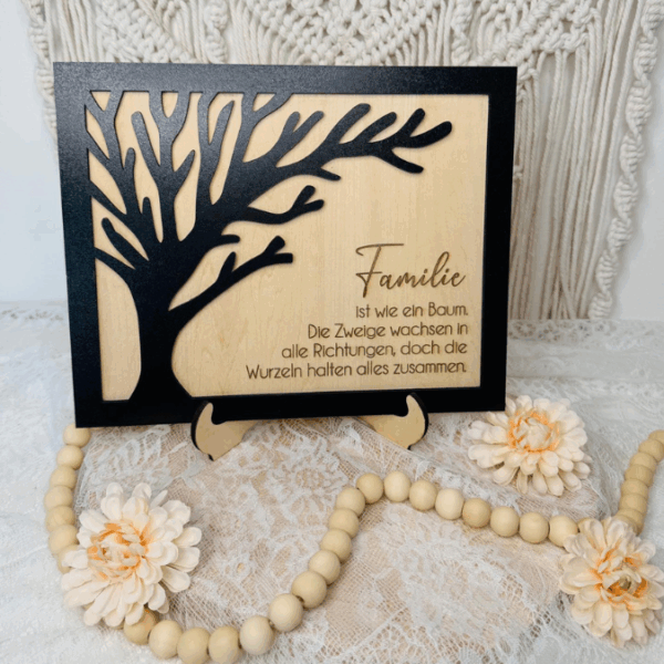 SVG Laserdatei Bild Aufsteller Familienbild mit Ständer Bilderrahmen 3d effekt 2 lagig Mama Muttertag Vatertag Mama Papa Oma Opa SVG Datei – Bild 10