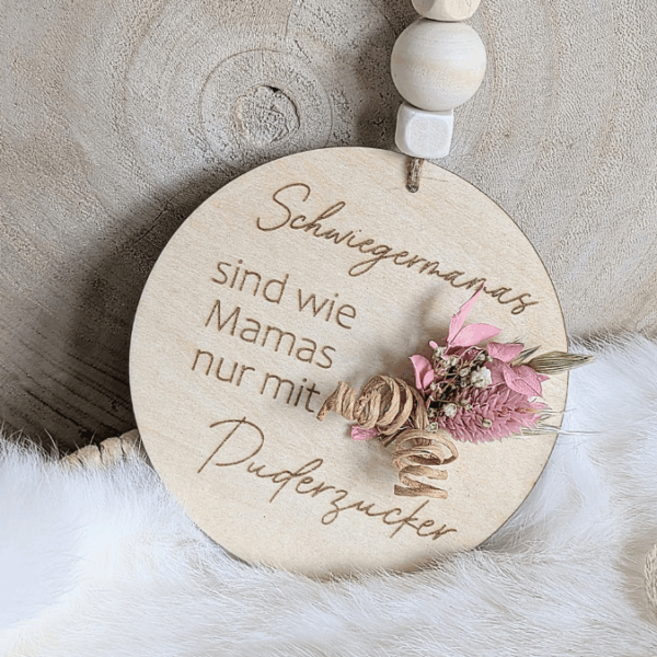SVG Laserdatei Holzscheiben Oma Schwiegermama Schwiegermutter mit Puderzucker Muttertag Mutterliebe Wanddeko Gravur SVG Datei – Bild 11