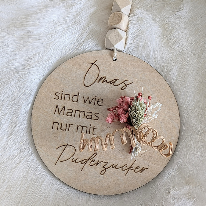 SVG Laserdatei Holzscheiben Oma Schwiegermama Schwiegermutter mit Puderzucker Muttertag Mutterliebe Wanddeko Gravur SVG Datei – Bild 12
