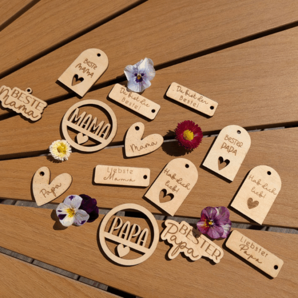 SVG Laserdatei Geschenkanhänger Mama Papa Muttertag Vatertag Etiketten Tags SVG-Datei – Bild 12