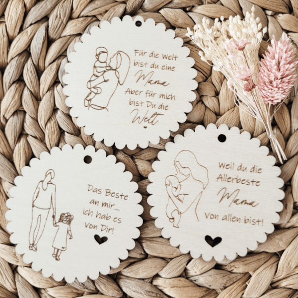 SVG Laserdatei Holzscheiben Mama Muttertag Mutterliebe für Kränze Wanddeko Gravur SVG Datei – Bild 20