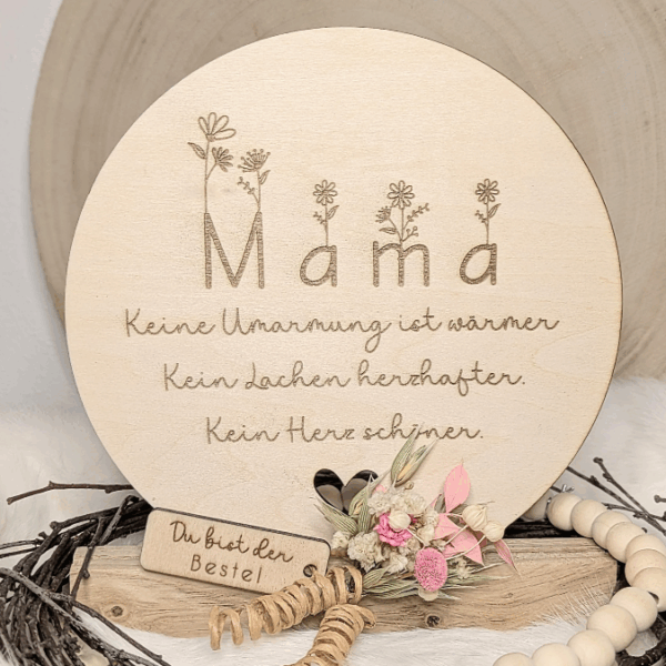 SVG Laserdatei Aufsteller 3mm und 4mm Herz und Holzscheiben Mama Muttertag Mutterliebe SVG Datei – Bild 27