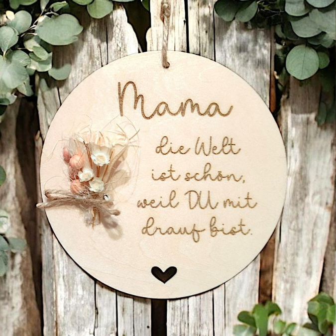 SVG Laserdatei Holzscheiben 4er Set Blumen Beste Mama Muttertag Mutterliebe SVG Datei – Bild 23
