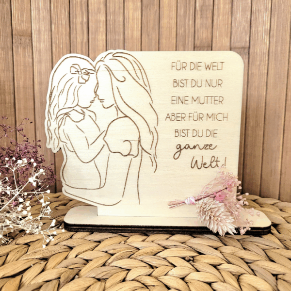SVG Laserdatei Aufsteller 3mm und 4mm Mutter und Tochter Muttertag Mutterliebe SVG Datei – Bild 13