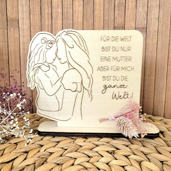 SVG Laserdatei Aufsteller 3mm und 4mm Mutter und Tochter Muttertag Mutterliebe SVG Datei – Bild 13