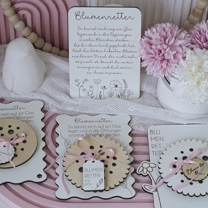 SVG Laserdatei BLUMENRETTER inkl Verpackung und Geschenkanhänger Blumenliebe Geschenkidee Laser SVG Datei – Bild 6