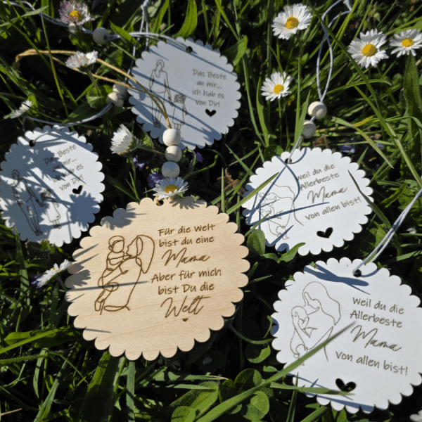 SVG Laserdatei Holzscheiben Mama Muttertag Mutterliebe für Kränze Wanddeko Gravur SVG Datei – Bild 8