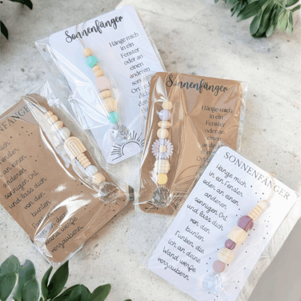 PRINT DRUCKVORLAGE PDF Verpackung Sonnenfänger Geschenkkarte 2 Designs Kleinigkeit Printable zum ausdrucken – Bild 11