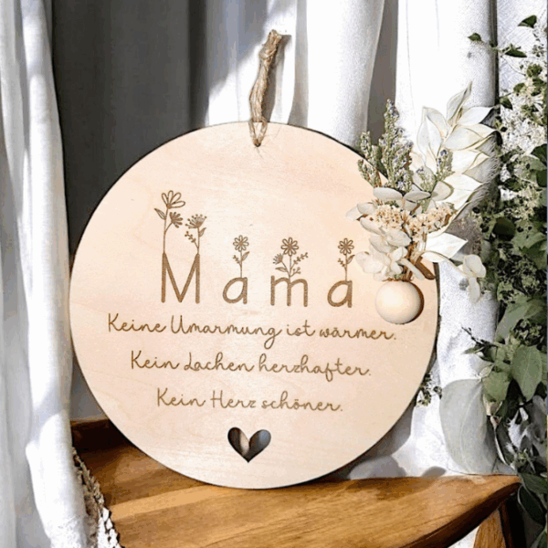 SVG Laserdatei Holzscheiben 4er Set Blumen Beste Mama Muttertag Mutterliebe SVG Datei – Bild 13