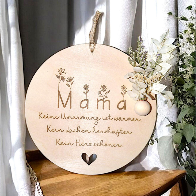 SVG Laserdatei Holzscheiben 4er Set Blumen Beste Mama Muttertag Mutterliebe SVG Datei – Bild 13