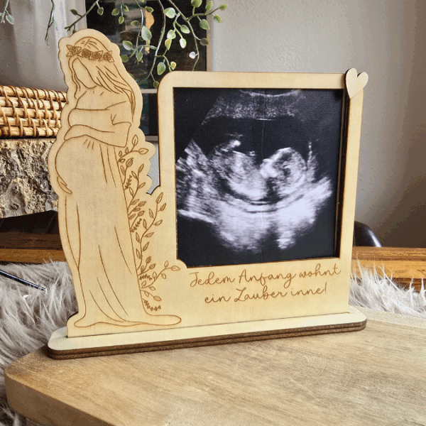SVG Laserdatei Ständer für Ultraschallbild Schwangerschaft 3mm und 4mm Holz Muttertag Mama Familie Geburt Baby SVG Datei – Bild 8